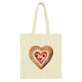 Heart Cookie Tote Bag, Valentine Gift Bag, Love Heart Design, Valentines Day Gift, Holiday Favor Bag, Party Treat Bag - Tawshia